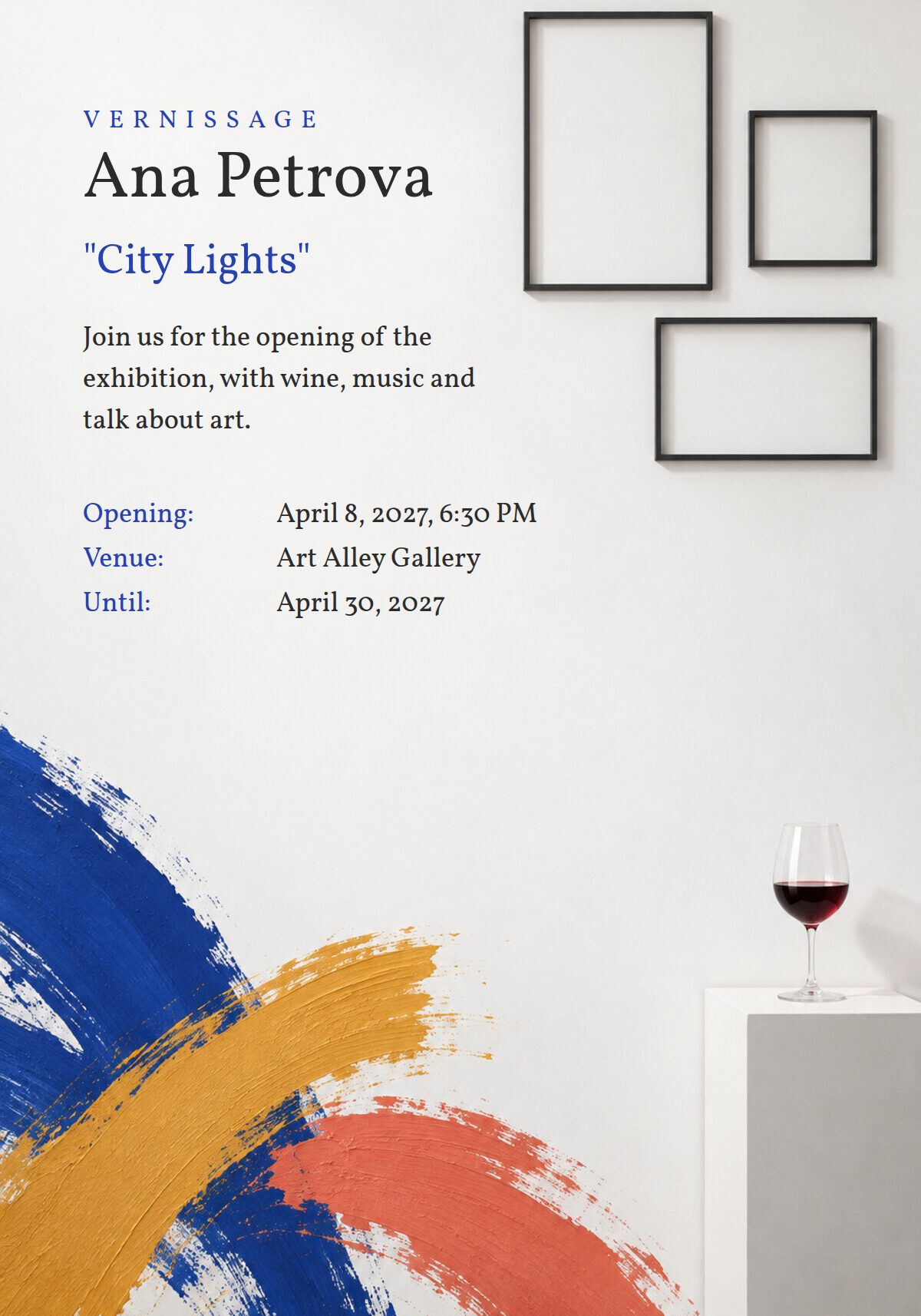 Art Exhibition Opening Invitation