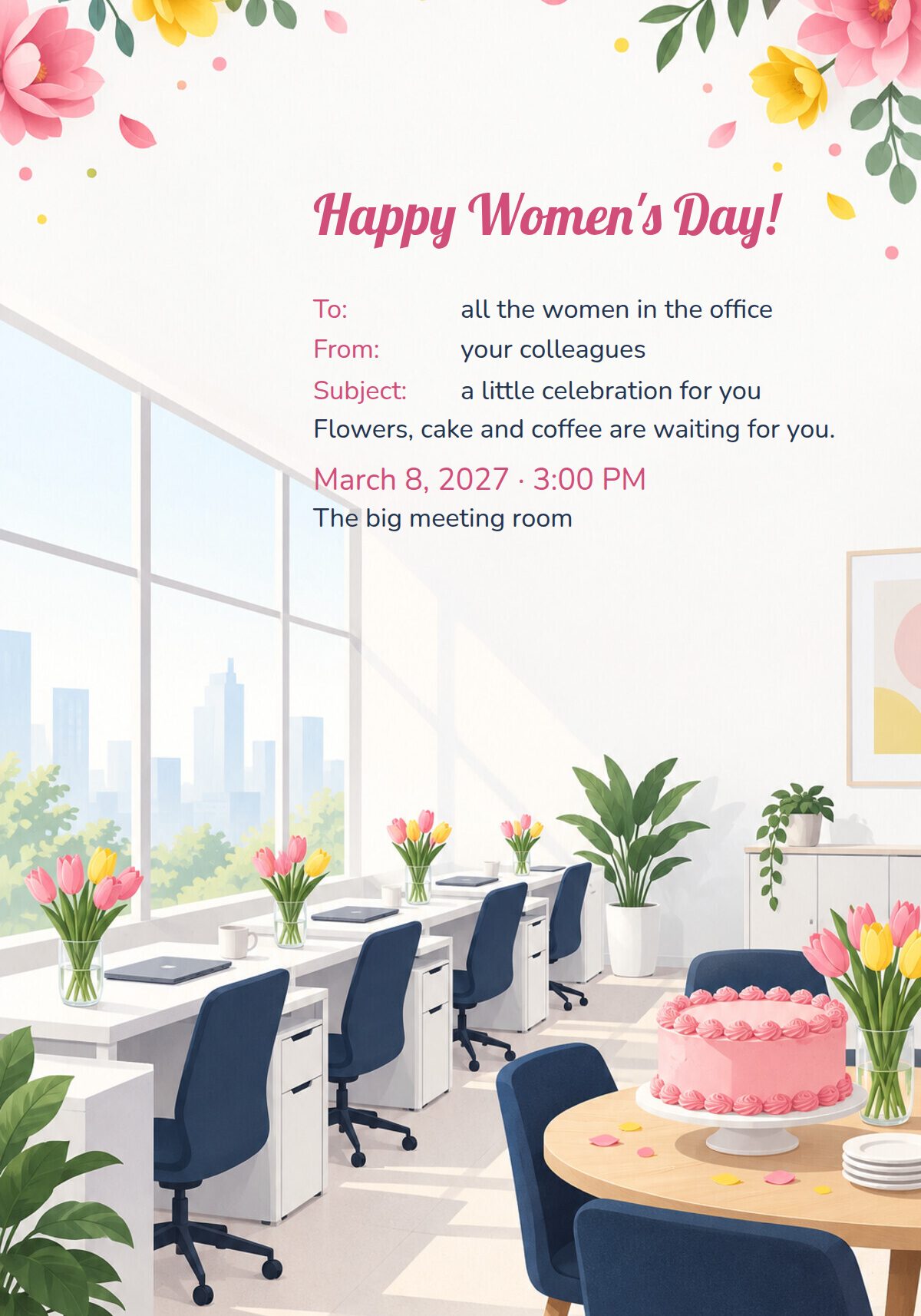 Women's Day Office Celebration Invitation