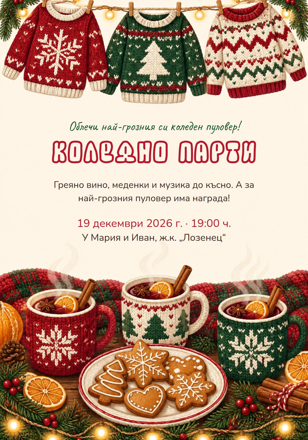 Покана за коледно парти