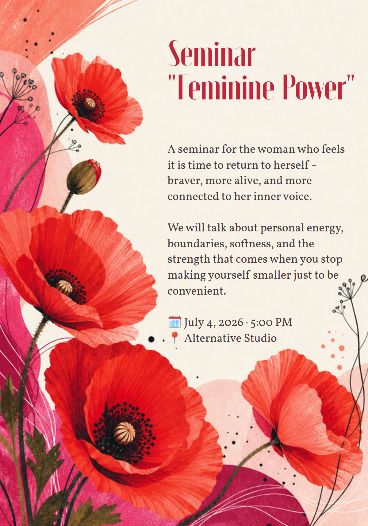 Feminine power - poppies
