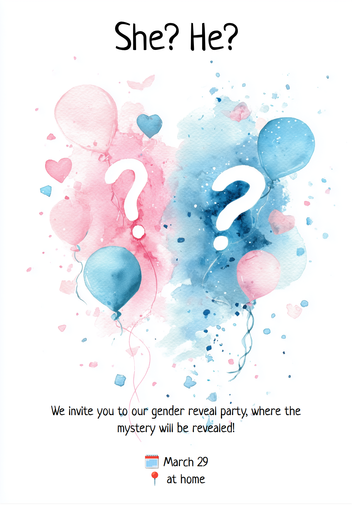 Pink and Blue Balloons