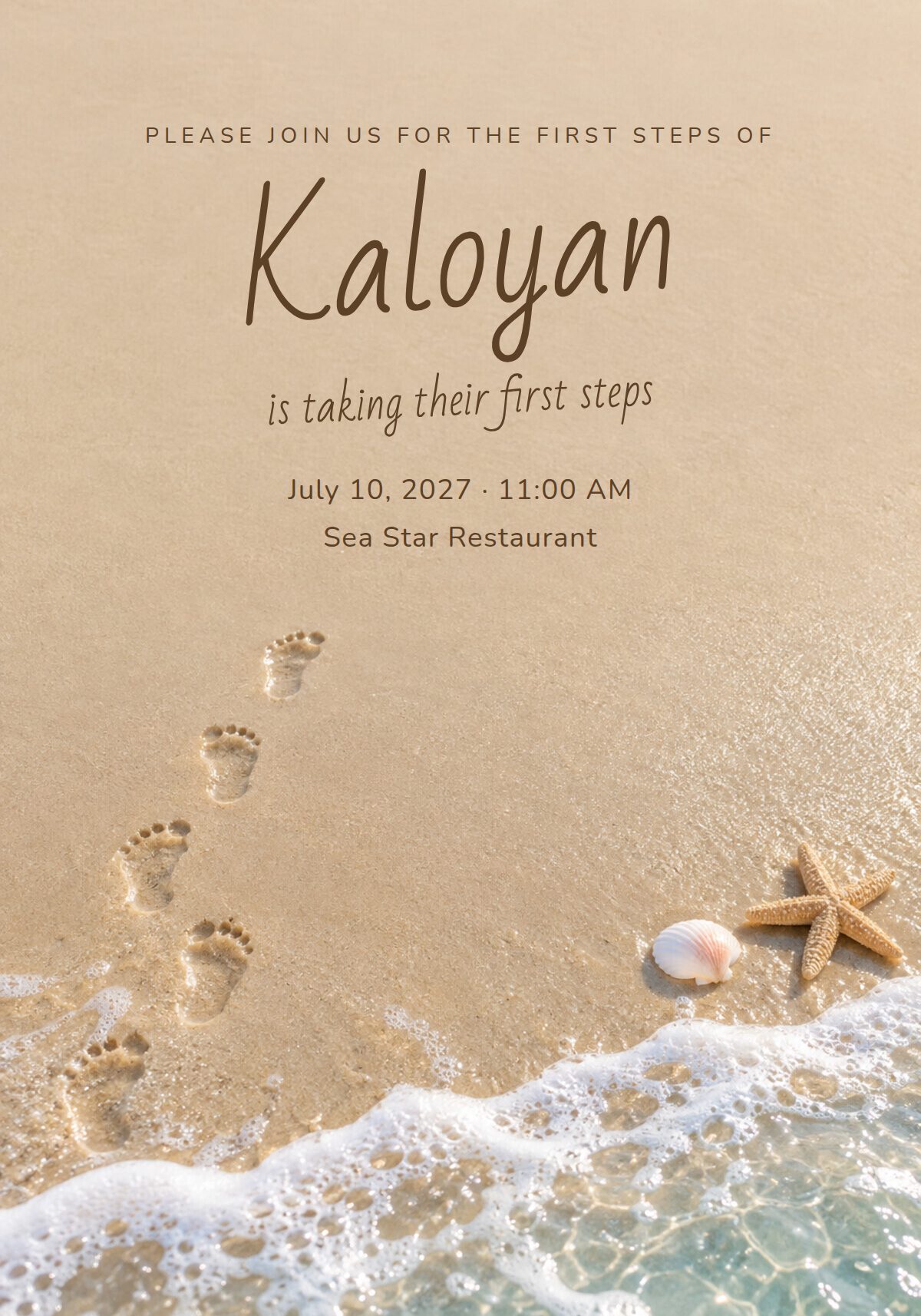 Summer First Steps Invitation