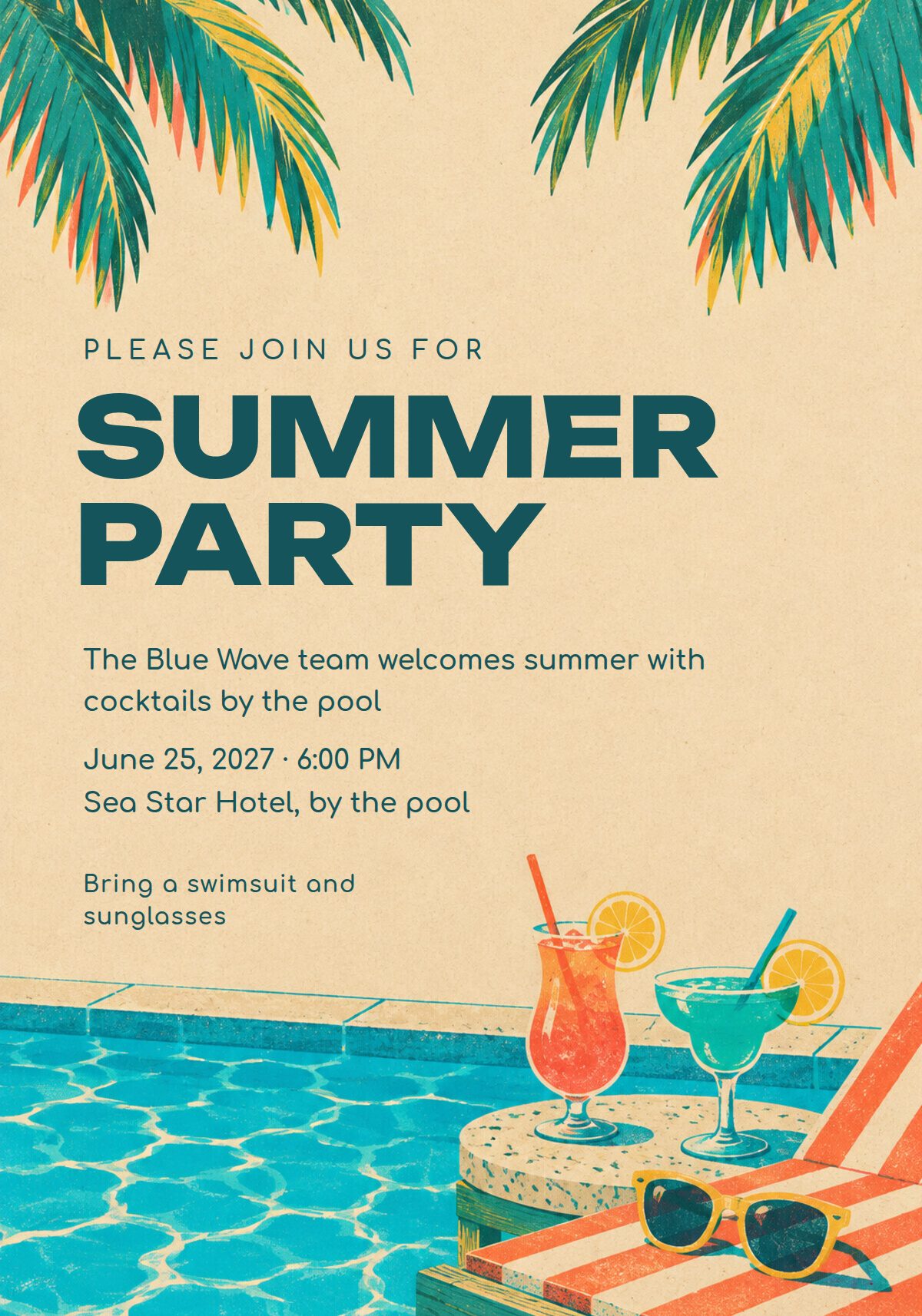 Summer Company Party Invitation