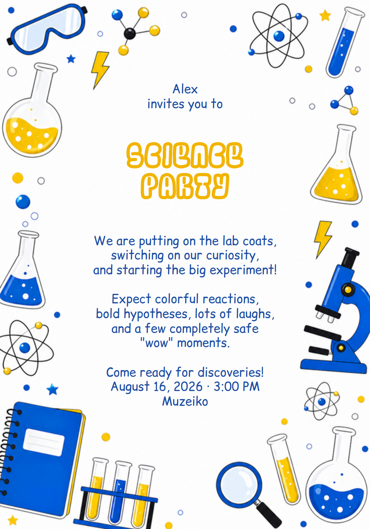 Kids science party