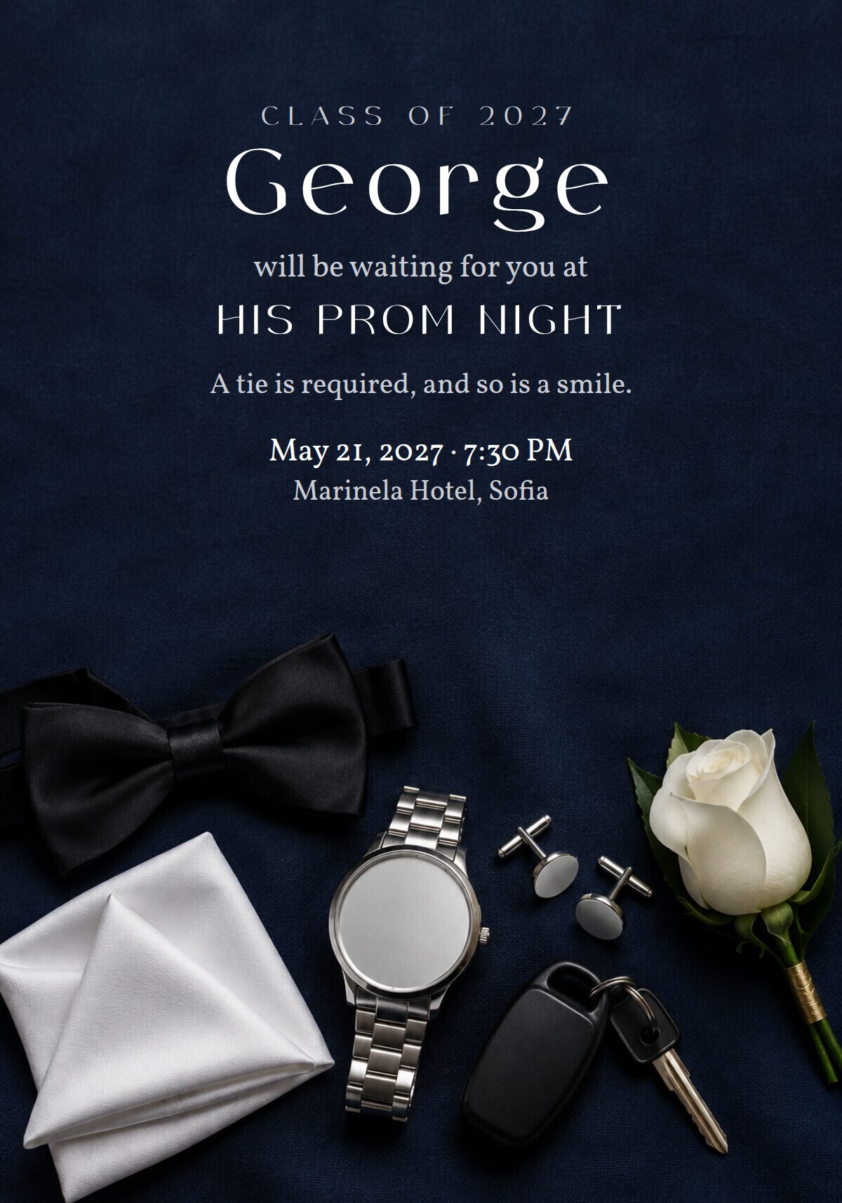 Prom Invitation for a Boy