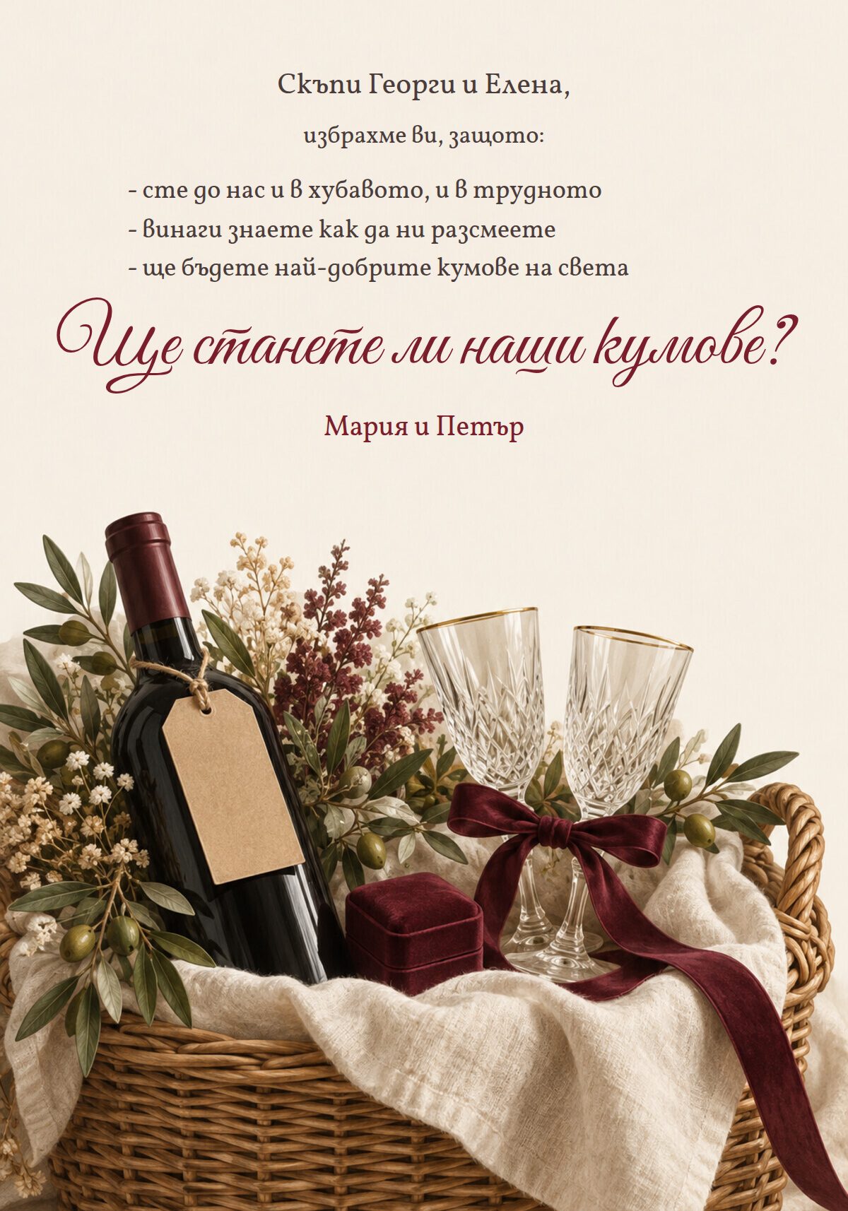 Покана за кумове