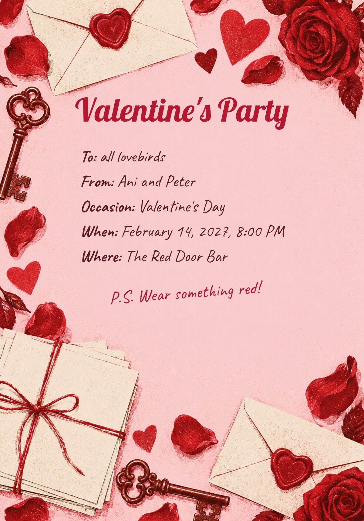 Valentine's Day Party Invitation