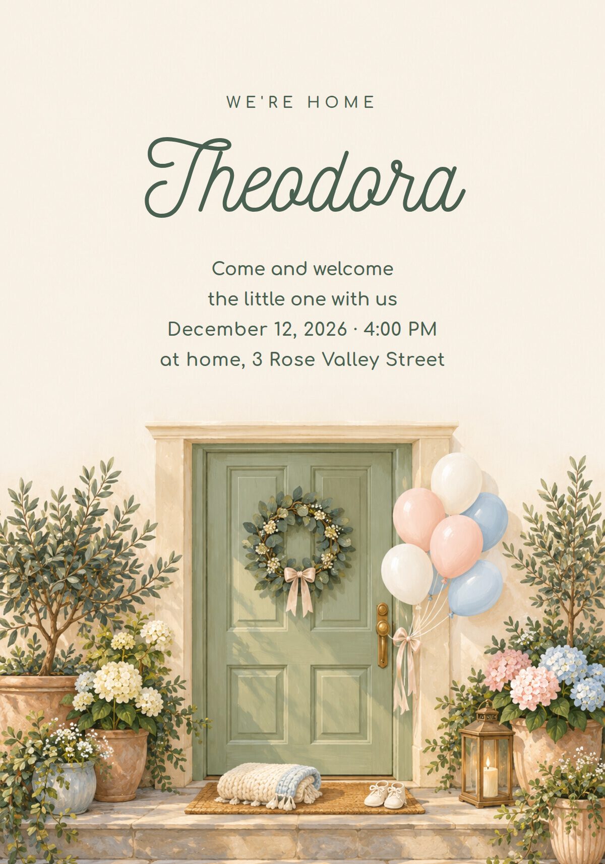 Welcome Home Baby Party Invitation