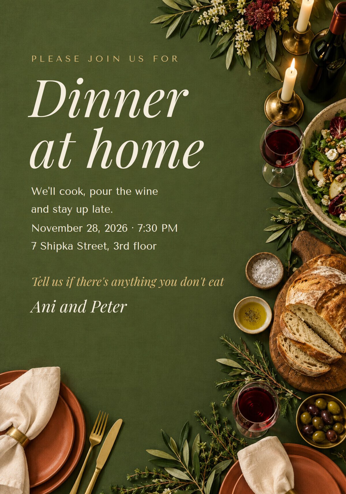 Dinner Party Invitation