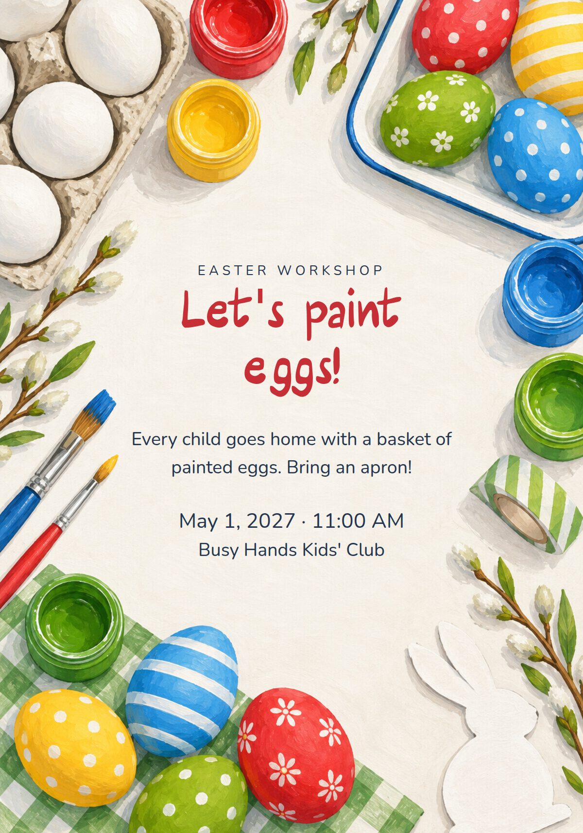 Easter Egg Painting Workshop Invitation