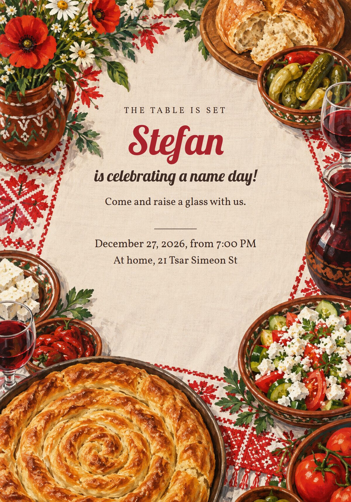 Name Day Invitation