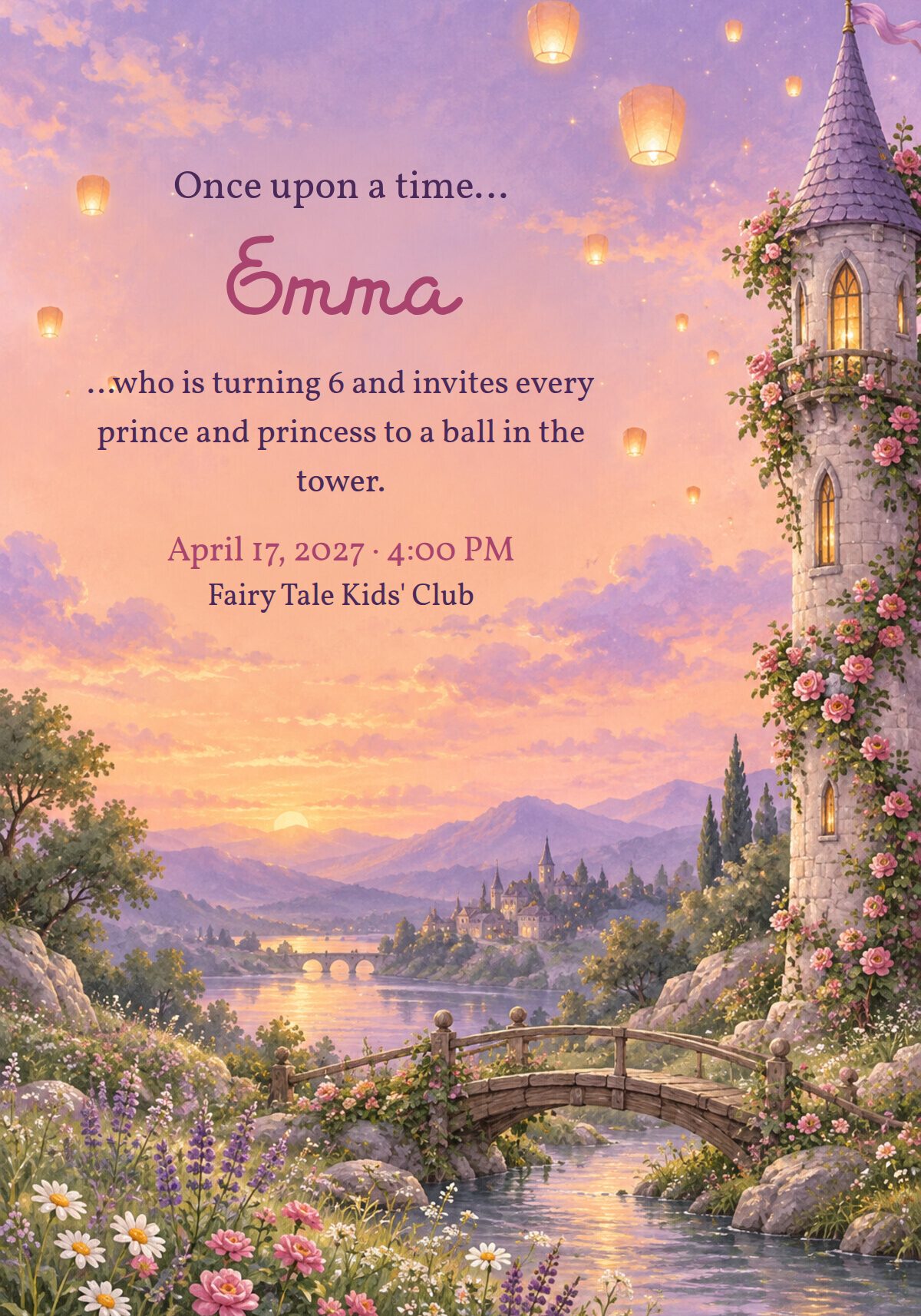 Princess Birthday Invitation