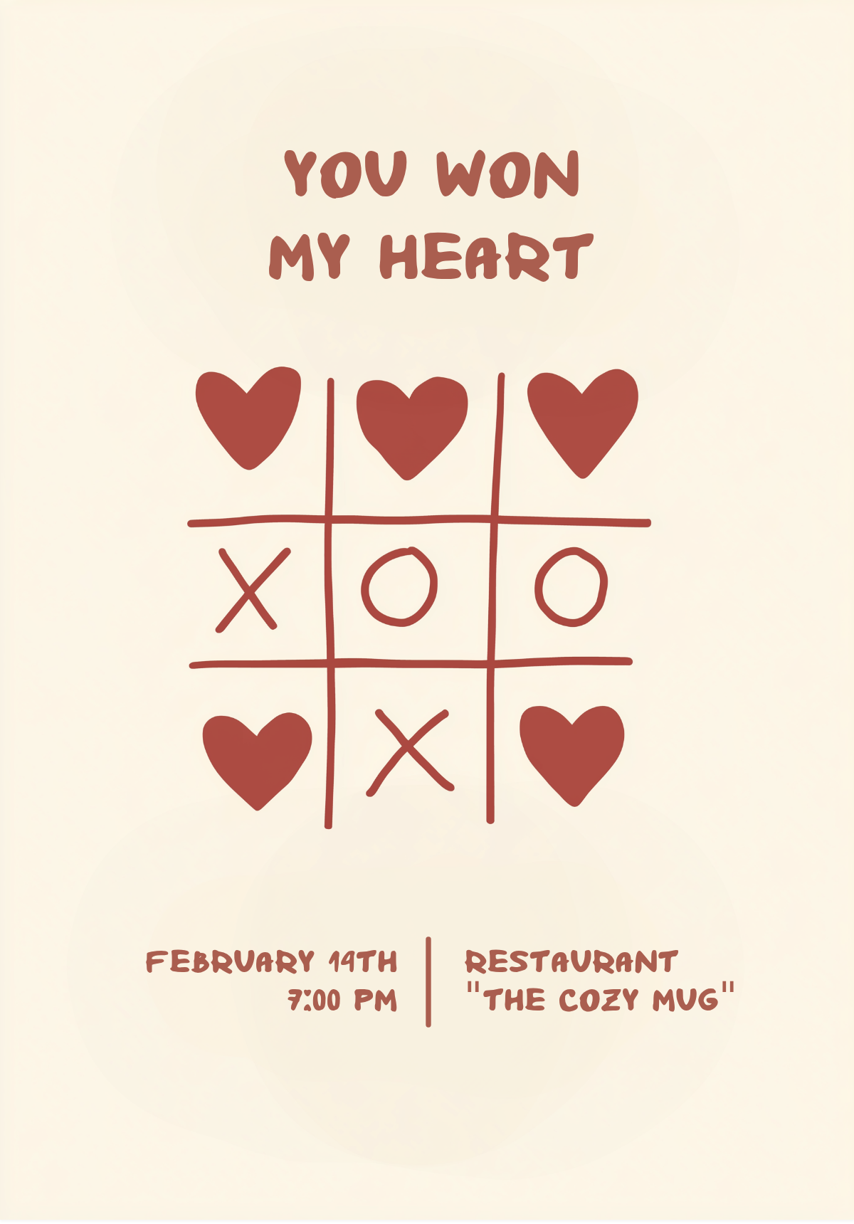 Tic-tac-toe Valentine