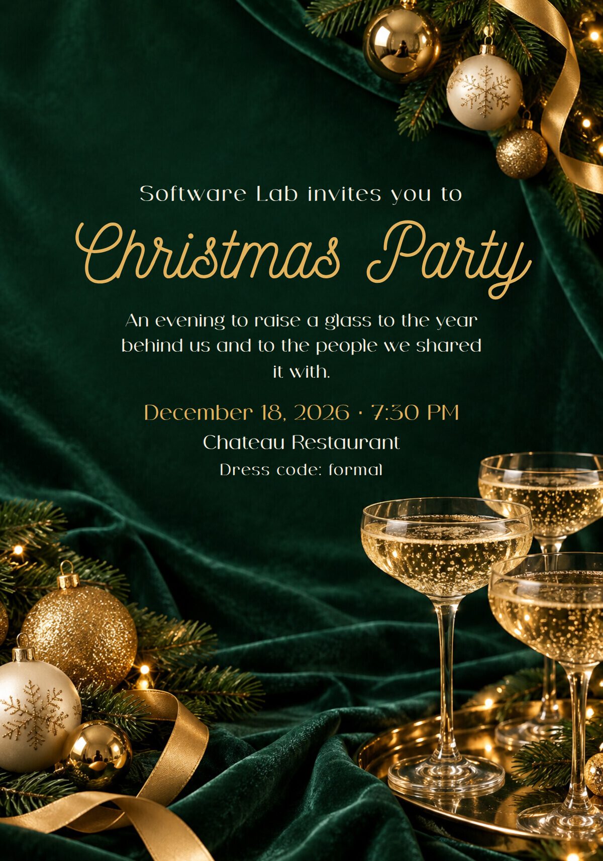 Company Christmas Party Invitation