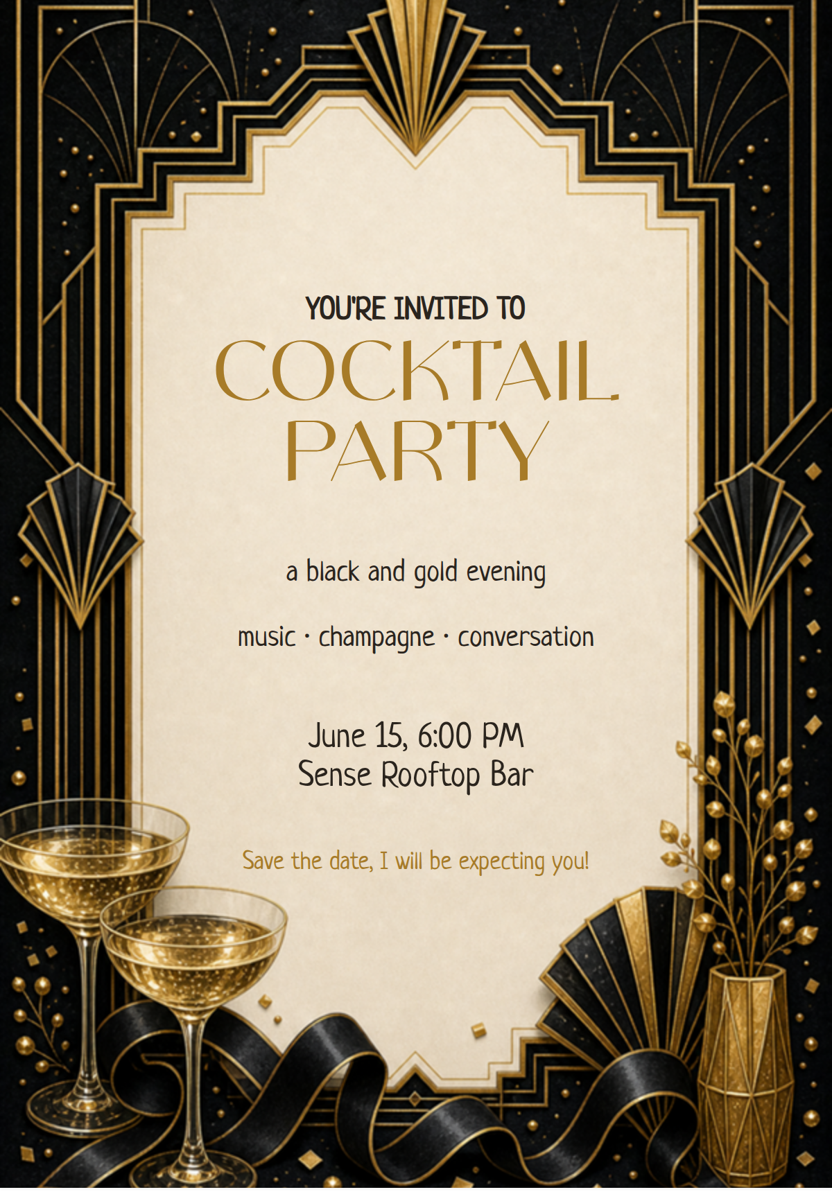 Art Deco cocktail evening