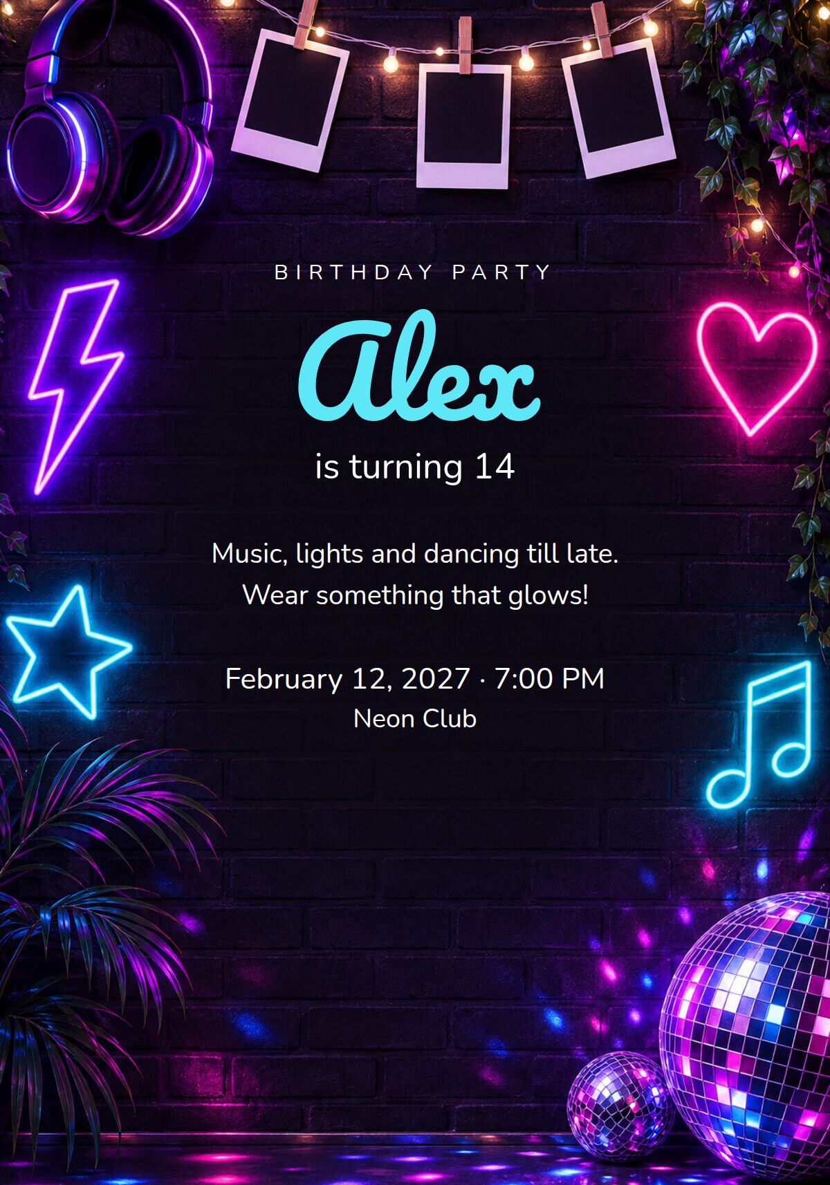 Teen Birthday Invitation