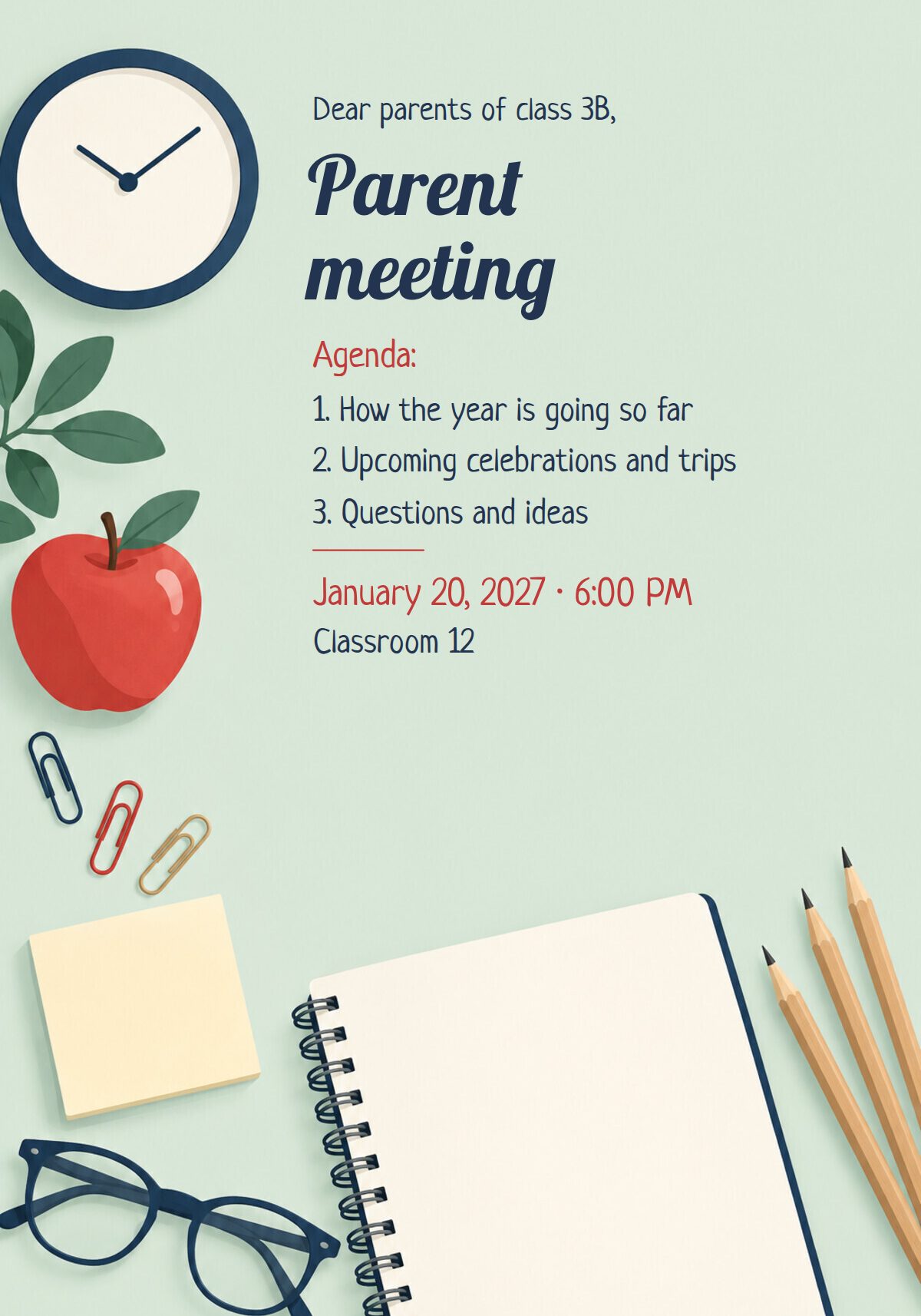 Parent Meeting Invitation