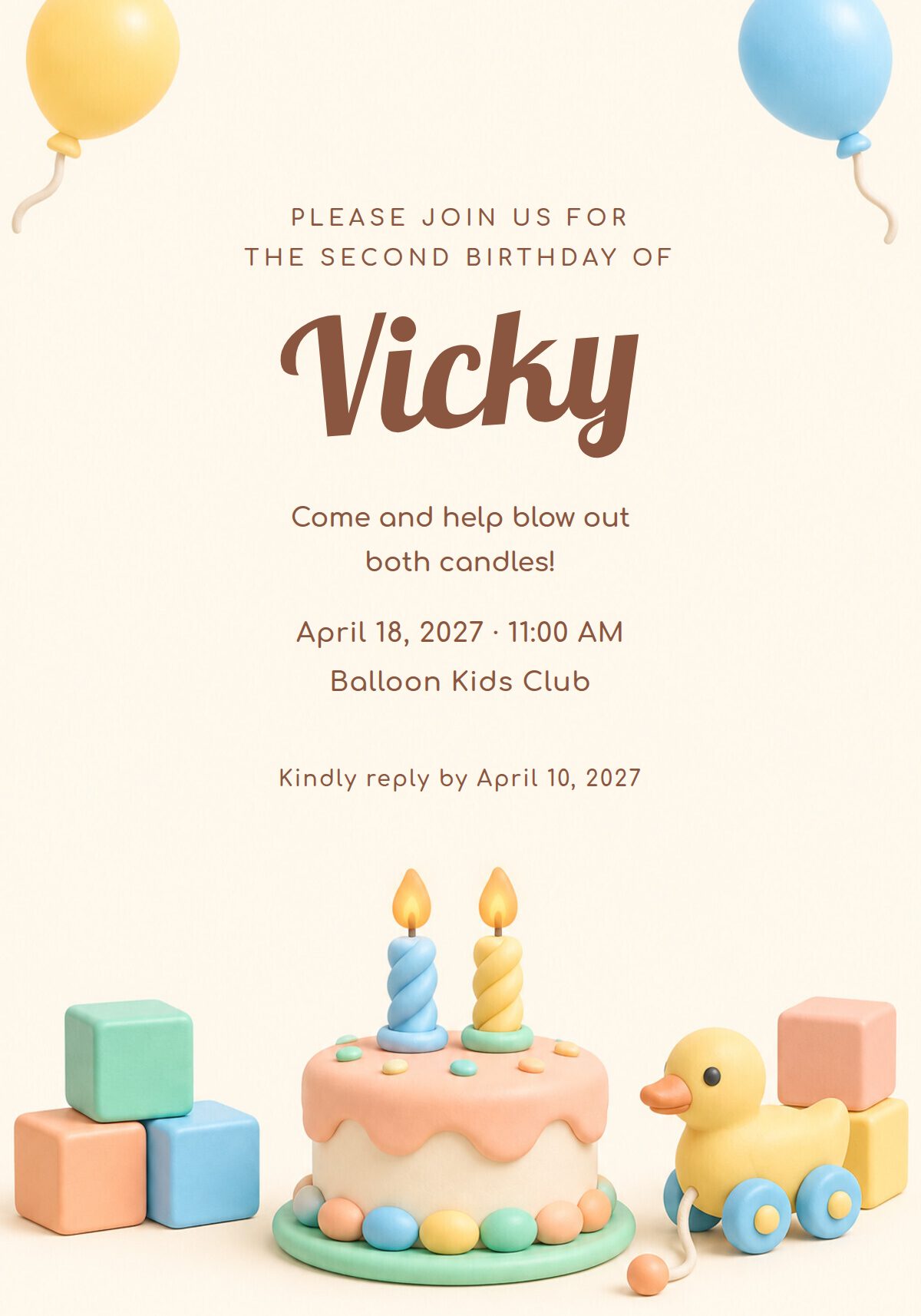 Second Birthday Invitation