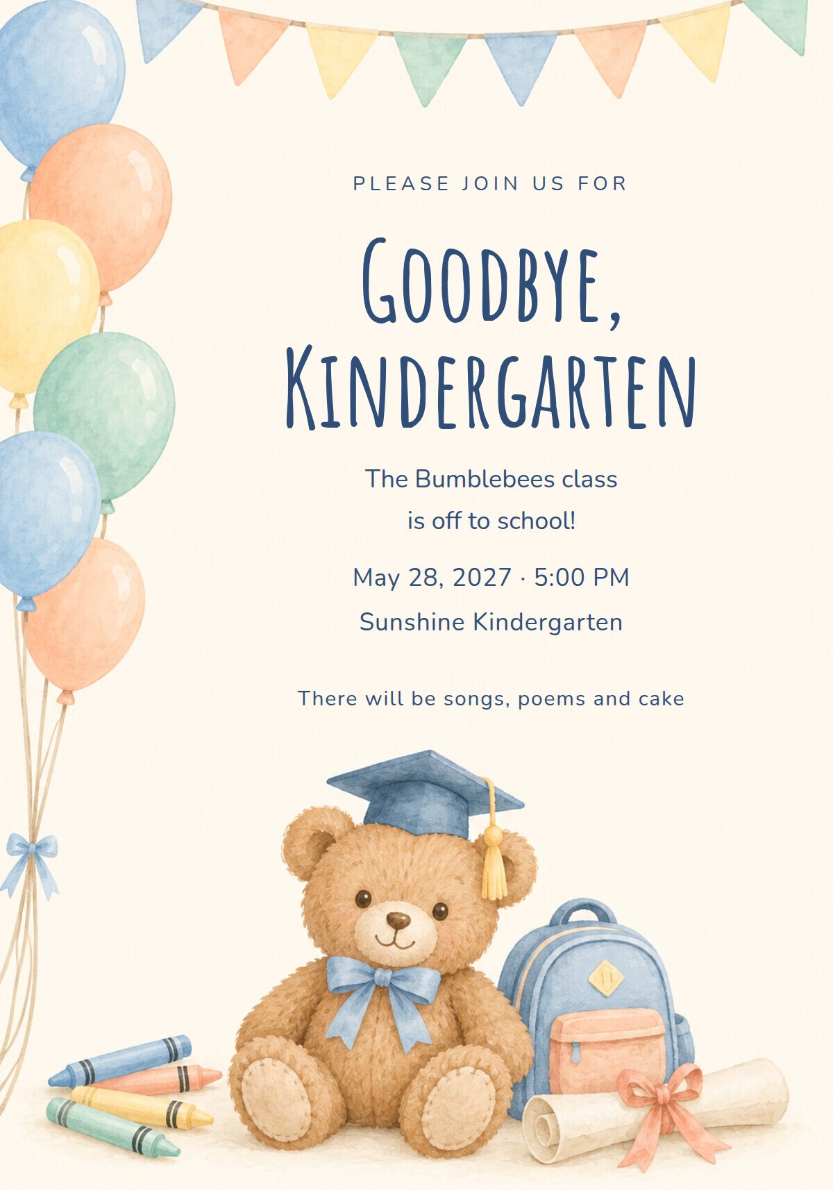 Kindergarten Graduation Invitation