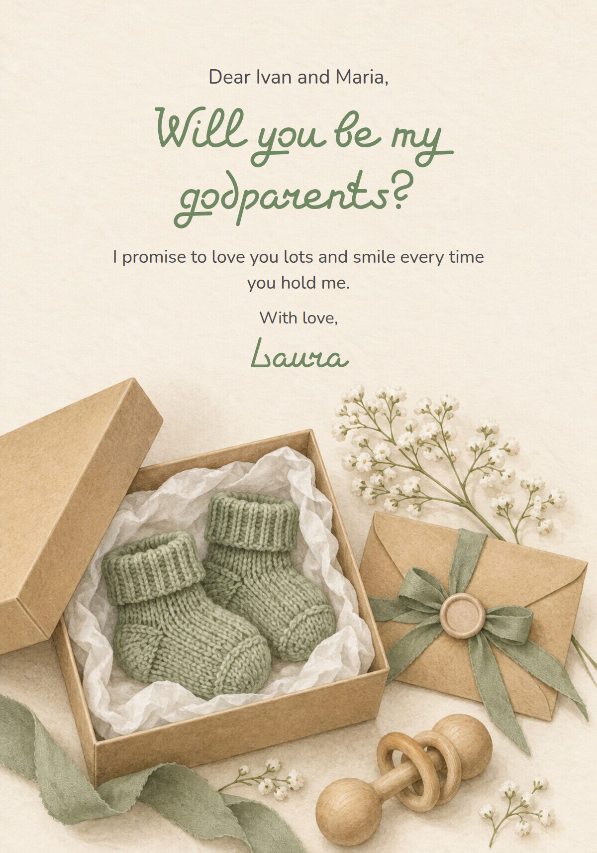 Will You Be My Godparents Card
