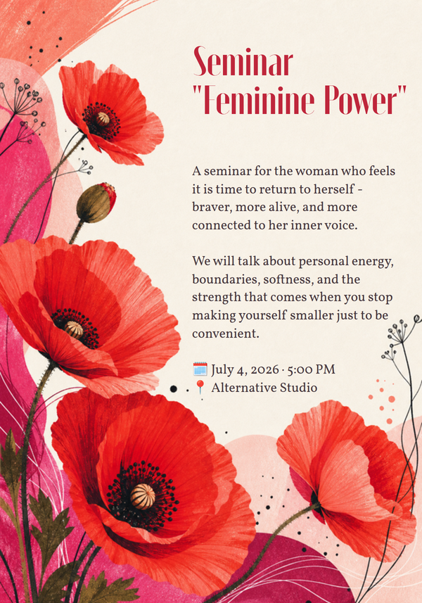 Feminine Power Seminar Invitation