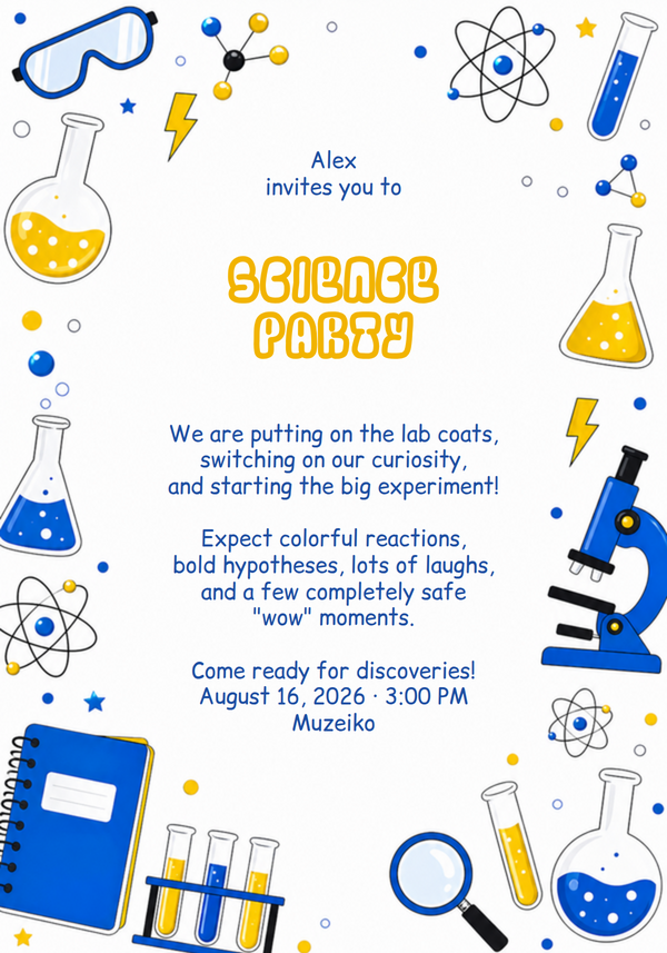 Science Party Invitation