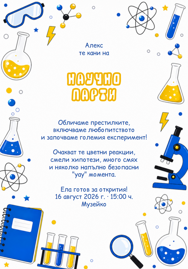 Покана за научно парти