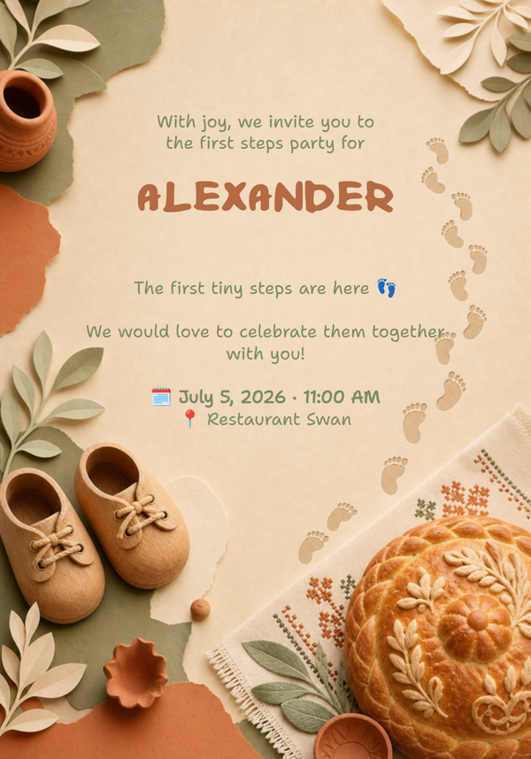 First Steps Celebration Invitation