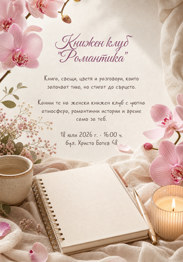 Покана за романтичен книжен клуб